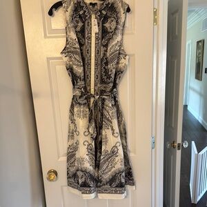 Black and White Paisley Dress